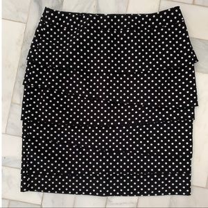 Black and white polka dot skirt